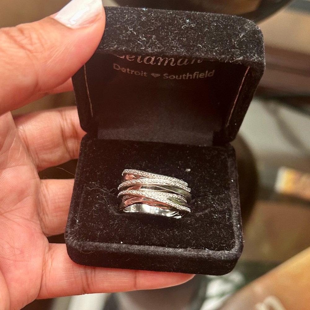 25 ct. t.w. Diamond Highway Ring in Sterling Silver